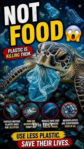 Plastic Is Killing Them 😢🐢