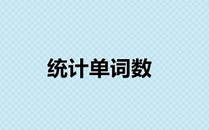P1182-统计单词数