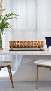 Elevate your workspace with this inspiring Chess Master Desk Top piece. This unique piece is more than just décor - it's a daily reminder to push your limits. Engrave it and personalize with your future! #ChessInspired #MotivationalQuotes #DeskDecor #PersonalizedGifts #SuccessQuotes #Inspiration #Engraving #WoodenGifts #UniqueGifts | Laser Gallery Egypt