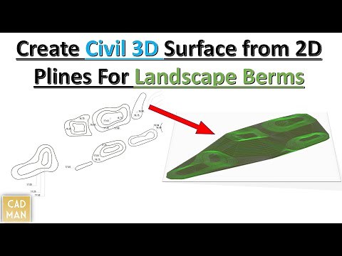 Create Civil 3D Surface from 2D Plines For Landscape Berms