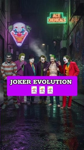 The Evolution of JOKER in Movies 🃏 Then and Now (1966–2024) #joker #dc #thenandnow #jokerfilm