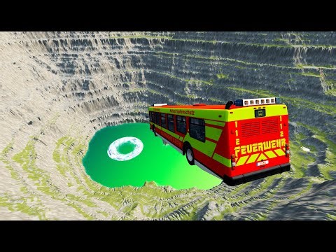 Leap of Death Car Jumps & Falls Crashes #013 - BeamNG.Drive