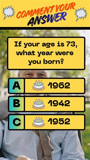 Age Calculation: Which year you Born ⏰⏰ #brainteaser #riddlechallenge #puzzle #quiz #fun #QuizTime | Play Quiz Quiz