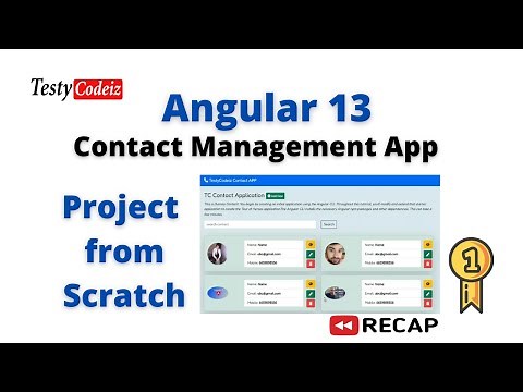 Angular 13 Contact management Application Project from scratch