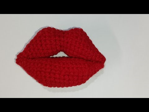 Crochet Lips/Amigurumi Lips/Crochet for Beginners/Amigurumi Crochet/Free Pattern #viralvideo #diy