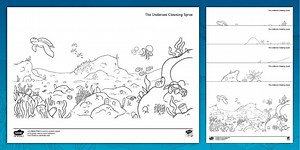 The Undersea Cleaning Spree Colouring Pages