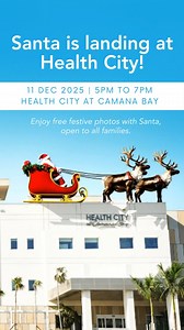 UPDATED TIME Santa’s sleigh is headed to Health City at Camana Bay from 5:00pm to 7:00pm on December 11!✨ Join us for a joyful evening of festive fun and free photos with Santa. Whether it’s your child's first Christmas with Santa or an annual tradition, bring the whole family to capture lasting memories and soak up the holiday magic. We can’t wait to see you there! | Health City Cayman Islands | Facebook