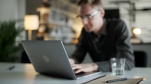Professional Businessman Working On Laptop Stock Footage SBV-338535202 - Storyblocks