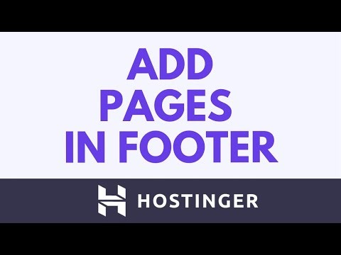 How To Add Pages To Footer In Hostinger Website Builder | Footer Links Tutorial