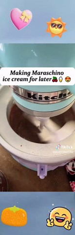 First time using my KitchenAid and we made homemade strawberry ice cream! 🍨 🍓 #homemadeicecream #kitchenaid #kitchenaidmixer #KitchenAid #baking #cooking #fyp #sale