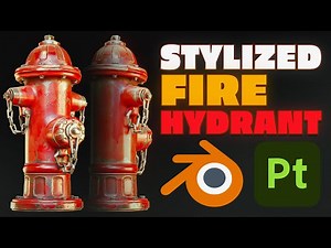 Fire Hydrant Stylized 3D Model - Full Workflow Breakdown Blender and Substance Painter!