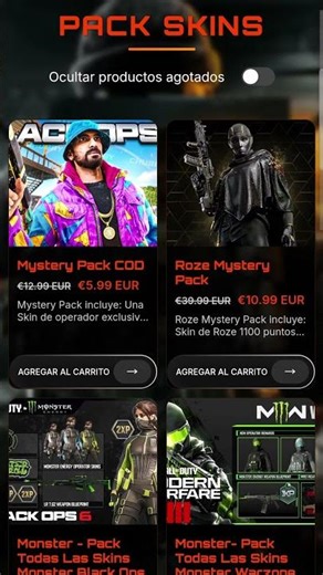 Skins exclusivas y COD Points más baratos