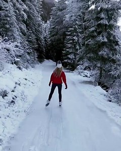 Patiner sur un chemin à travers la forêt suisse... le rêve ! 🎥 : @danaverdene Via Cdiscount Voyages | Cdiscount