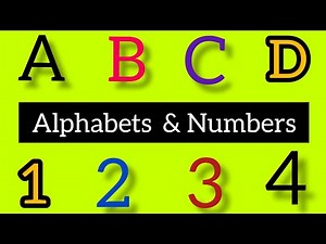 Learn Alphabets & numbers/ABCD for kids/Educational video for toddlers/
