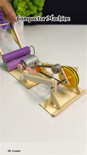 Soil Compactor machine with Dcmotor #youtubeshorts #diy #experiment #motor #soil #compactor