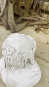 Veiled Lady Sculpture - Concrete Garden Home Decor - Etsy