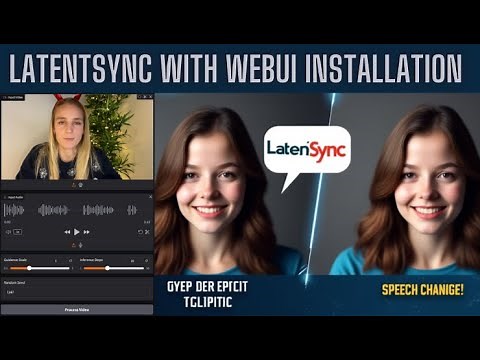 "LatentSync Easy Installation with WebUI | Perfect Lip Sync & Voice Change for Deepfake Speech!"
