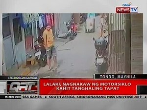 QRT: Lalaki, nagnakaw ng motorsiklo kahit tanghaling tapat