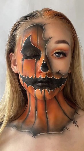 Jack o lantern🎃 #makeup #makeupartist #tiktokdoyourthing #halloween #jackolantern #halloweenmakeup