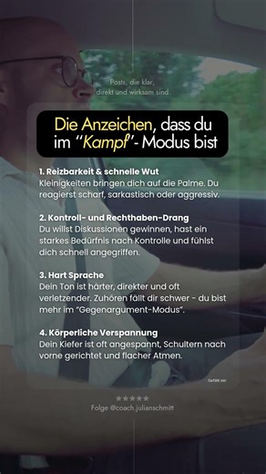 Die Anzeichen, wenn du Kampfmodus bist