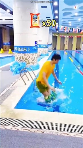 The boy started walking on water 😱