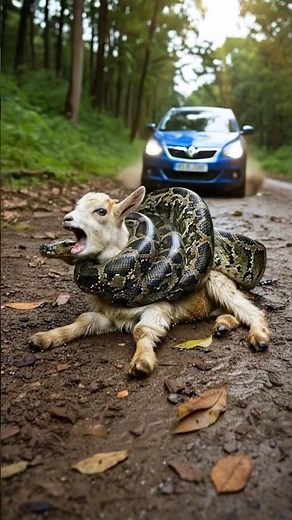 "Brave Girl Saves Baby Goat from Giant Python 🐍❤️ | Real Wildlife Rescue | Heart Touching Moment