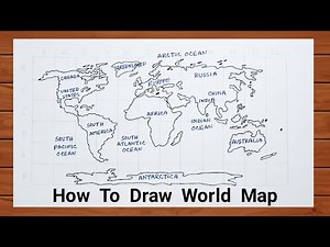 How to Draw World Map Easily / World Map Drawing Easy Trick