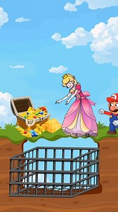 Evil Trap Catches Princess Peach #short #cartoon #foryou #trend #GoBlue #fb #animation | Gaming Alina
