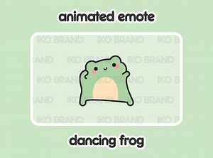Animated Emote - Dancing Frog | Cute | Kawaii | Chibi | Twitch, Youtube, Discord | Stream Emotes & Alerts - Etsy
