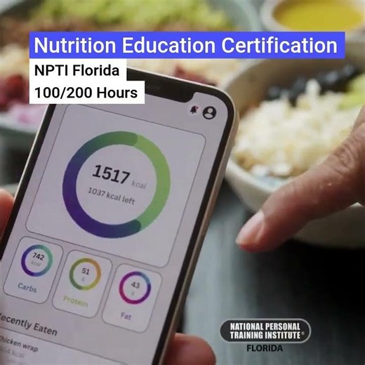 Nutrition certification at NPTI Florida