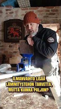 Kasvattaako painovoimainen ilmanvaihto energiankulutusta?
