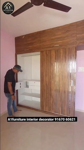 simple wardrobe design for bedroom || how to make wardrobe at home #shorts #interiordesign #viral