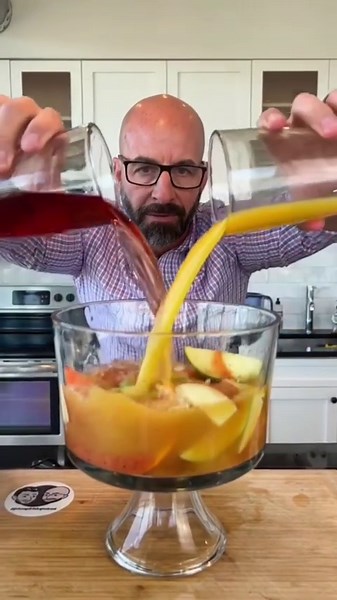 Making a virgin sangria!