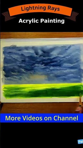 Lightning Acrylic painting #shorts