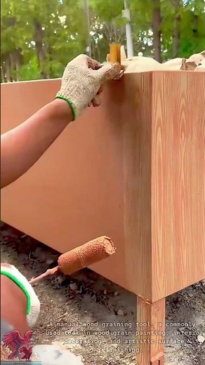 Realistic wood graining tool