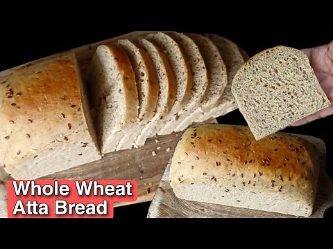 How To Make Whole Wheat / Atta Bread | Healthy Brown Bread/ Atta Bread At Home | Without Maida