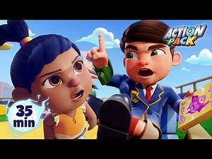 Teddy Von Taker took all the books 📚 | Where are them? | Action Pack | Cartoon Adventures for Kids