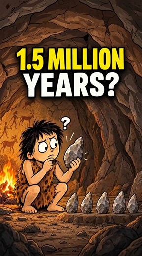 Why did humans make the stone tools for 1.5 million years ?