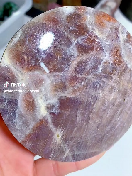 Moonstone sunstone round slab #crystal#crystals#quartz#crystalshop#crystalenergy