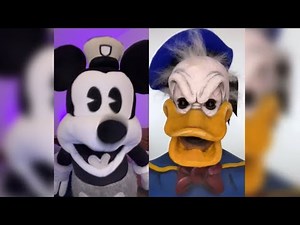 TikTok Mickey Mouse Reacts (TRY NOT TO LAUGH CHALLENGE) @HassanKhadair Steamboat Willie Puppet