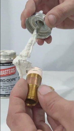 How to Seal a threaded joint to ensure no leaks. Teflon tape and pipe dope 👍 #shorts