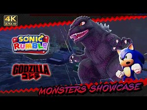 SONIC RUMBLE X GODZILLA | ALL MONSTERS 4K GAMEPLAY