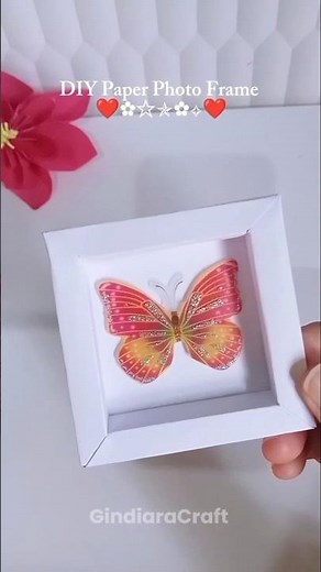 DIY Paper Photo Frame - Easy Origami Frame Craft #PaperFrame #PaperCraft #GiftIdeas #EasyDIY