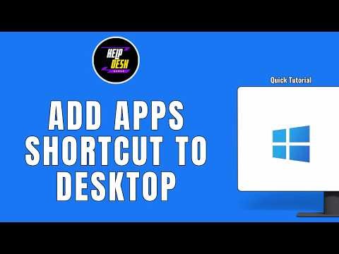 HOW TO ADD APPS SHORTCUT TO DESKTOP IN WINDOWS