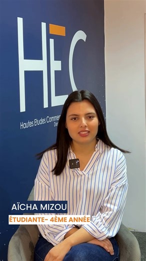 2.2K views · 2.8K reactions | Aïcha Mizou revient sur son choix de filière, et nous explique pourquoi son cœur a penché pour HEC Rabat.  #hecmaroc #hecrabat #businessschool #carrière #témoignage | HEC Maroc, Hautes Etudes Commerciales du Maroc | Facebook