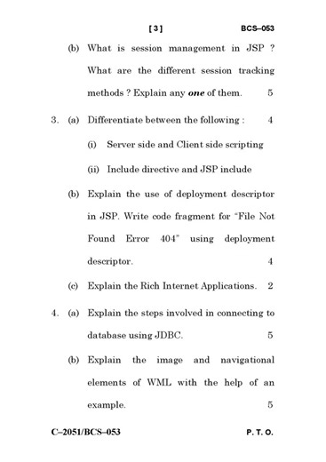 BCS - 053 December 2024 Question Paper