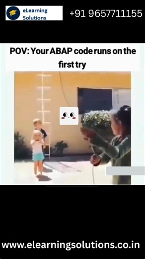 eLearning Solutions on Instagram: "Ever experienced that rare miracle when your SAP ABAP code runs perfectly on the first try? 😆 This meme perfectly captures every ABAP developer’s dream moment! If you are a SAP ABAP developer, consultant, or learner, you’ll definitely relate to this coding humor. From syntax errors to dumps, we’ve all been there — but when it works on the first run… it’s celebration time 🎉 👉 Perfect meme for: SAP ABAP Developers SAP Consultants SAP Learners & Freshers Coding