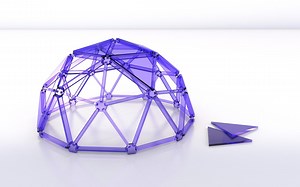 Laser-cut Geodesic Dome Model (icosahedron V2) Digital FILE With 32cm Base Diameter for DIY 4mm Plywood - Plexi CNC Cutting - Etsy