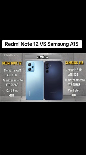 Comparativo: Redmi Note 12 vs Samsung A15
