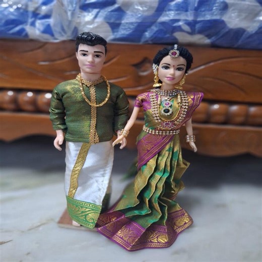 Traditional Indian Bride & Groom Dolls – Authentic Wedding Decor - Cultural Keepsake Gift - Etsy